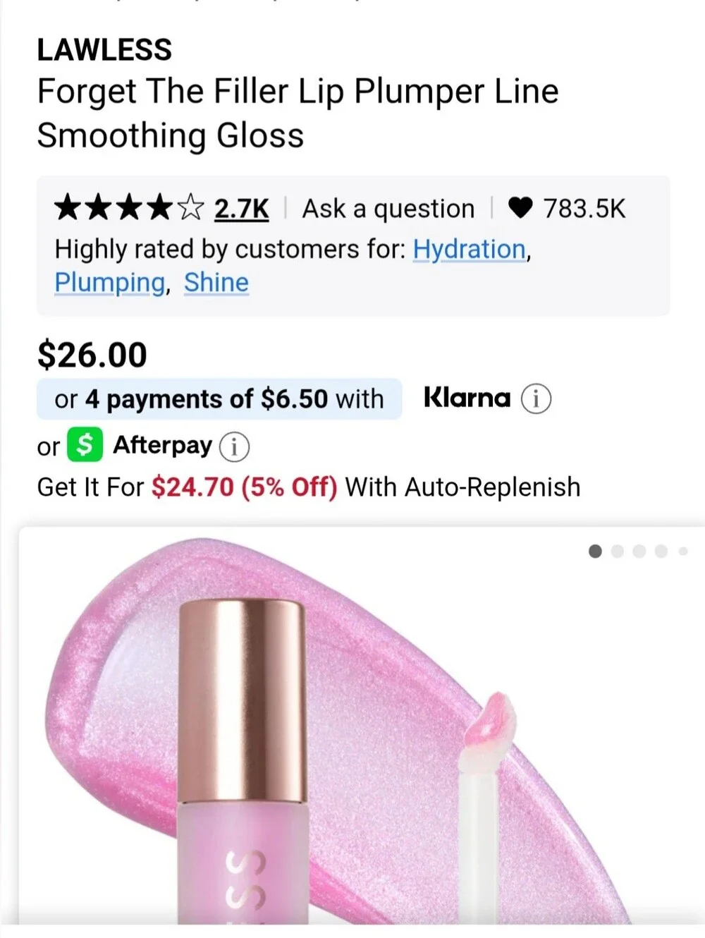 Lawless Velvet Blush & Lip Plumping Line Smoothing Gloss